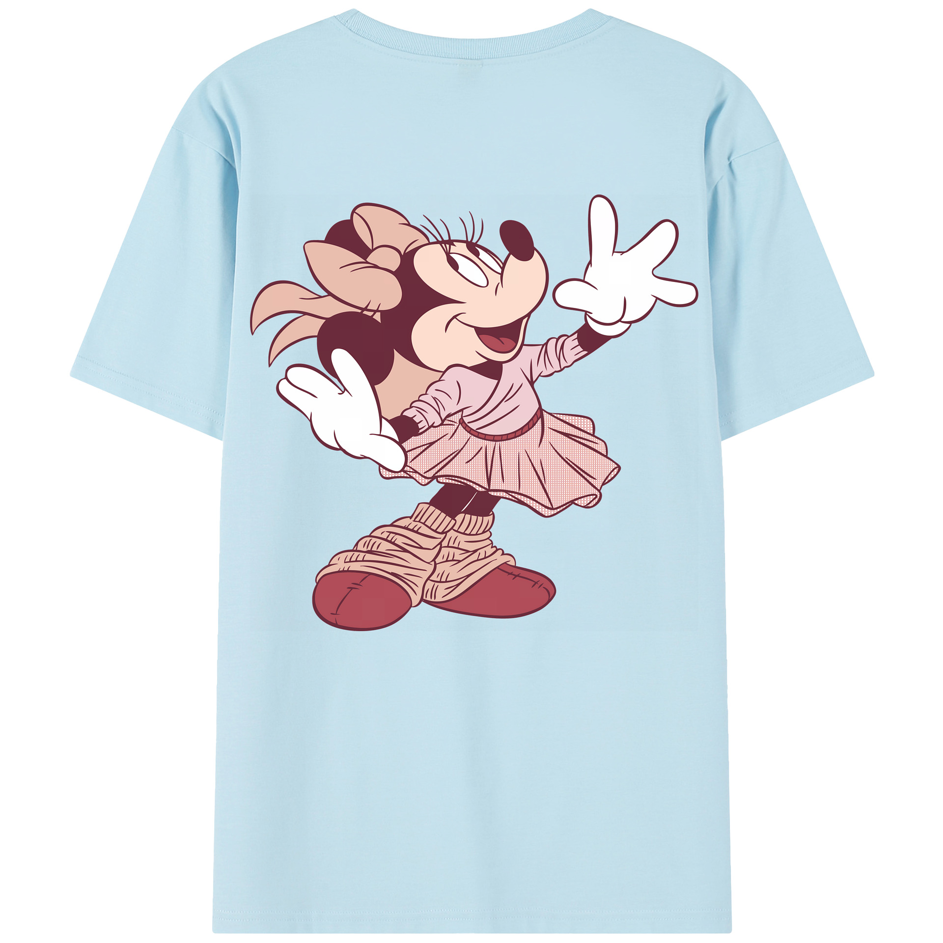 （画像用） ミッキーマウス Mickey Mouse 綿100％半袖Tシャツ（背面プリント）
